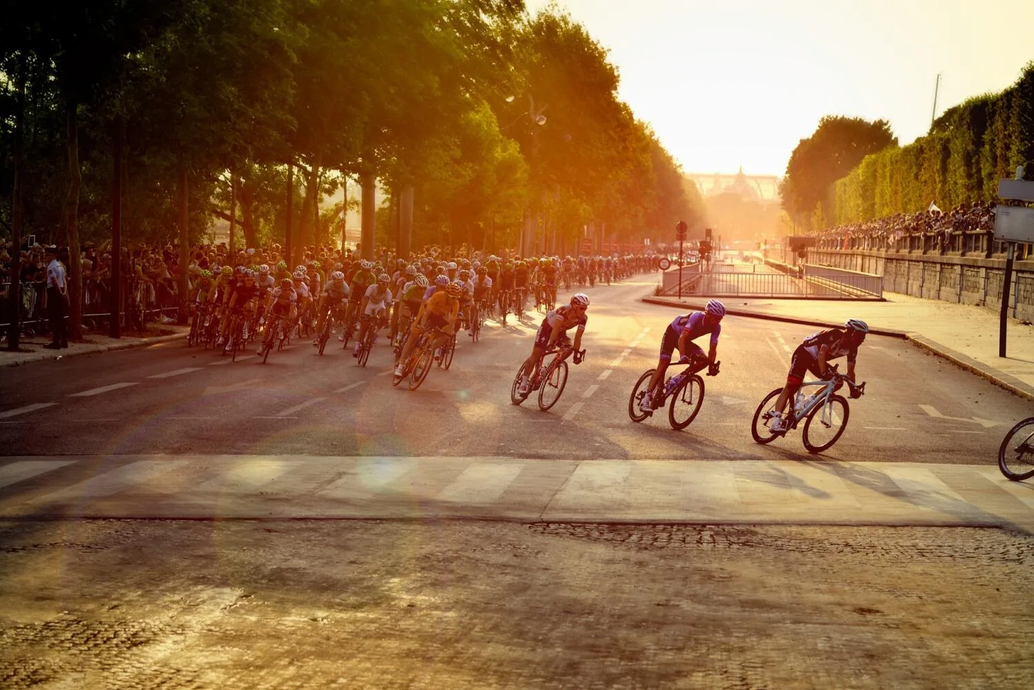 Tour de france on the Champs-Elysées Tour de France on the Champs-Élysées in Paris